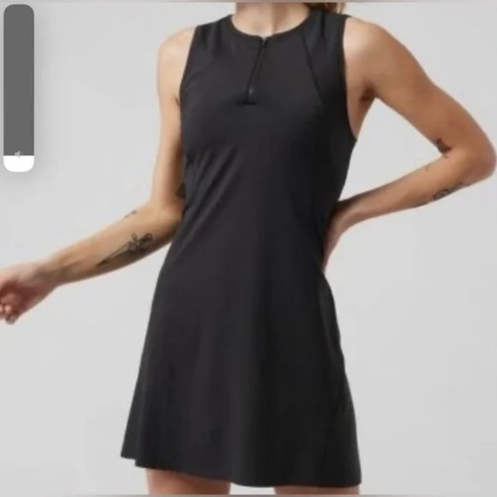 NWT-Athleta Black Ace Tennis Dress, Size S